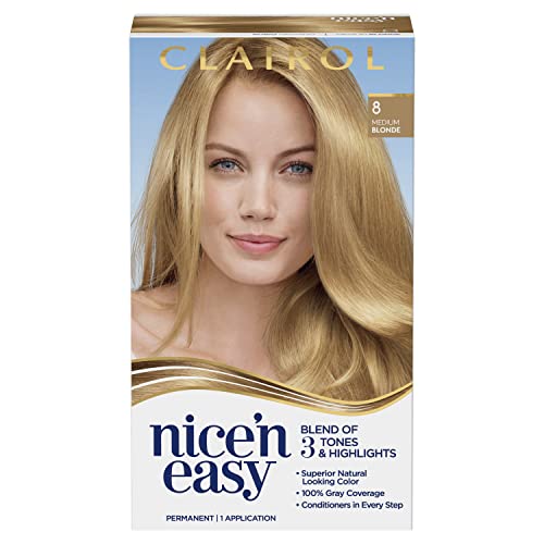 Clairol Nice'n Easy Permanent farba za kosu, 8 srednje plave boje kose, pakovanje od 1