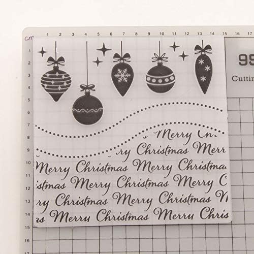 Kwellam Merry Božićne mape sa plastičnim reljefom kuglice za izradu kartica za izradu kartica i ostali zanati