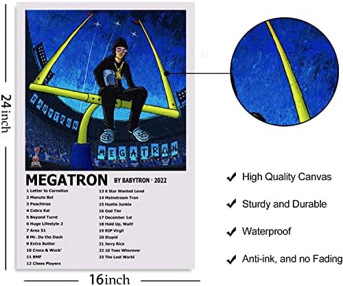 KGARB reper Babytron Poster Megatron Album Cover Wall Art Canvas Poster štampa slika za dekor spavaće sobe