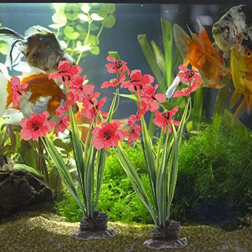 Ipetboom Betta Fish Tank 2pcs akvarijumski cvijet Biljka ribe umjetno cvijeće lažna plastična postrojenje