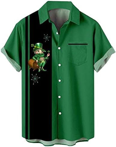 Hodaweisolp košulje za kuglanje za muškarce kratki rukav dugme dolje Havajska Casual štampana labava košulja