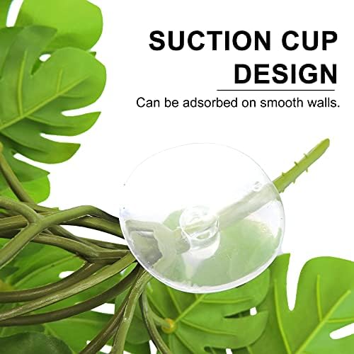Biljke gmizavaca WishLotus, list za simulaciju plastike sa ukrasom akvarija za sisanje, Umjetna zelena biljka