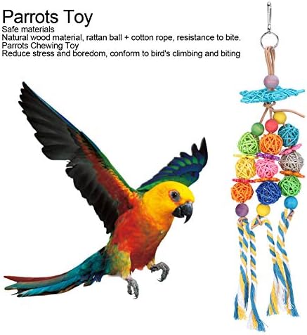 Syh & Aqye 2pcs Papagaj igračke, papagaji rattan kuglica za žvakanje kaveza vešanjem grickanja ptica grickalica