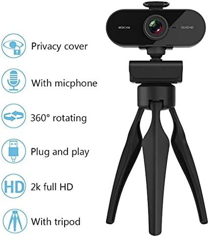 WSSBK Webcam 2K Full HD web kamera sa mikrofonom USB video web kamera za PC računar MAC laptop Desktop mini