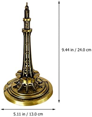 CLISPEED Home Decor metalni dekor Tower Ornamenti Pakistan Tower Model minijaturna Kula figurica Legura