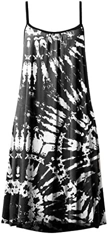 Nokmopo ženske haljine jesen 2023 haljine za ležerne ljetne cvjetne tiskovine s kasetom bez rukava u šupljinu