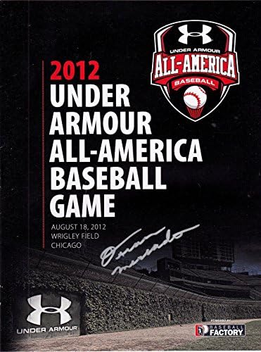Oscar Mercado potpisao 2012 pod Armour Baseball All American game Program-MLB magazini sa autogramom