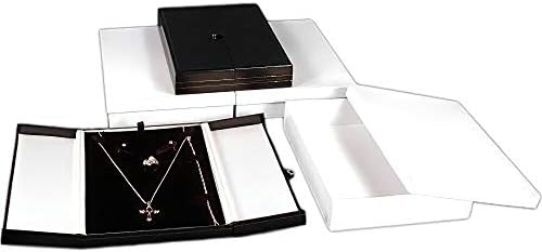 Ogrlica od 3 naušnice crne bijele kombinirane kutije za nakit
