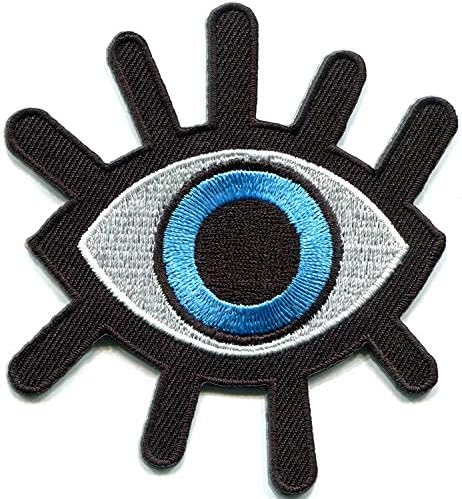 Pakovanje od 2 oka tetovaže za oči Wicca okultna goth punk retro aplicu zakrpa za željez