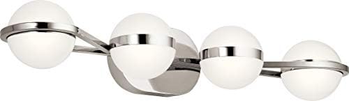 Elan 85093PN Brettin Vanity, 4-svjetla LED 40 ukupno vati, polirani nikl