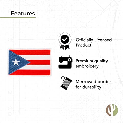 Puerto Rico zastava Bulk 3,5 inčni x 2,25 inčni državni željezo na šivanju izvezenih taktičkih ruksaka
