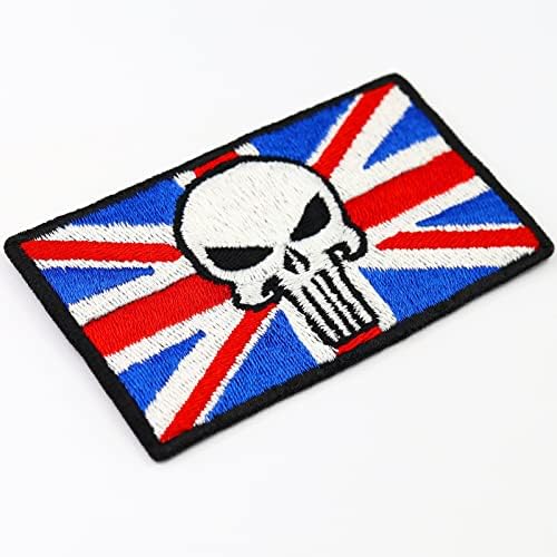 Loball Patch Britain Flag Tkanina za zastava Applique za šivanje ili željezo za sve tkanine | BIERBLE GBLEG BIER BIER PATK ZA SVI ODJEĆA I KOŠETA | 2,75x1,57 in