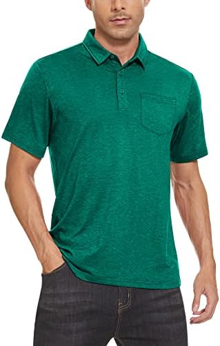 Magcomsen muška polo majica sa džepom kratkih rukava s kratkim rukavima Brze suhe casual golf majice
