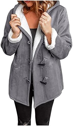 FOVIGUO PLUS veličine, zimska tunika Classic dugih rukava odjeća Ženska kućna reverful, komforne kapute