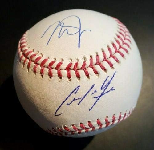 Mike Trout Christian Yelich potpisao je MLB bejzbol PSA Autentična automatsko metvica - autogramirani bejzbol