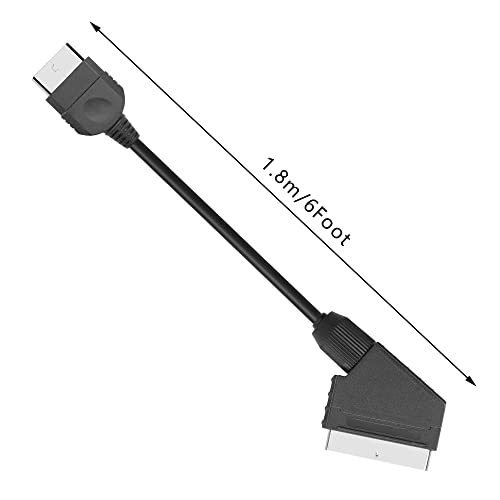 Yaodhaod RGB SCART kabel za Xbox, 1,8m / 6FT SCART RGB AV kabel audio kabel video konektor pogodan za Microsoft