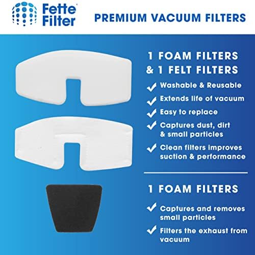 Fette Filter-zamjena Filter Set kompatibilan sa Eureka Flash lagani štap usisivač NES510 serija, deo '