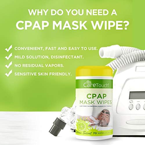 Care Touch CPAP maramice | CPAP čistač bez alkohola / 3 pakovanja od 70 mirisnih maramica CPAP maske