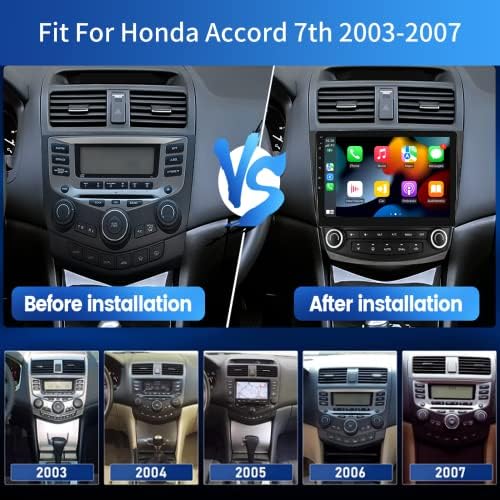 Android 12 Car Stereo za Honda Accord Radio 2003-07, Bruynic 10.1 IPS na dodir zaslon za glavu za ekranu