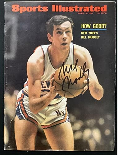Bill Bradley potpisao Sports Illustrated Mag 3/18/68 bez etiketa Knicks HOF Auto JSA-MLB Časopisi sa autogramom