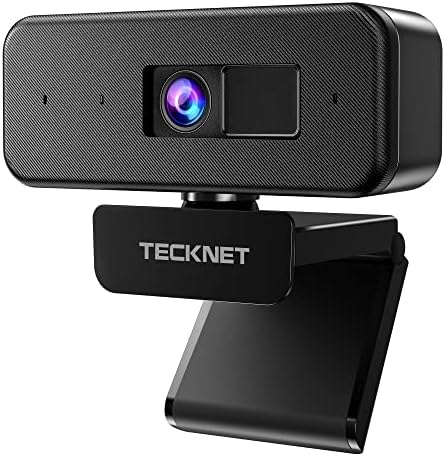 TECKNET 1080p Web kamera sa mikrofonom & poklopac za privatnost, Streaming kamera 30fps USB Računarska kamera