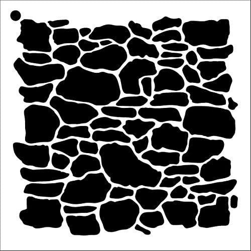 Kamena zidna šablona od Studior12 | Ponavljajući uzorak Art - Medijum Pojavljiva obrazac za višekratnu upotrebu