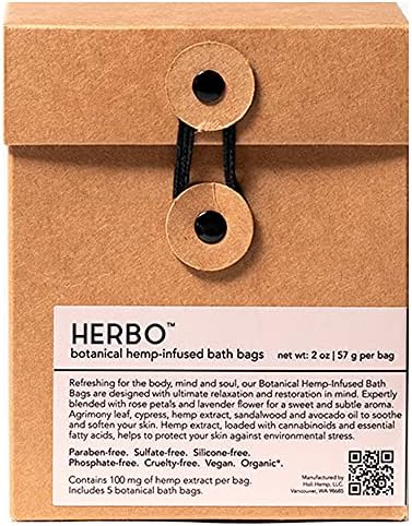 HERBO Botaničke torbe za kupanje | Pure Body relaksacija 5-paket opuštajući i restorativni odličan kućni