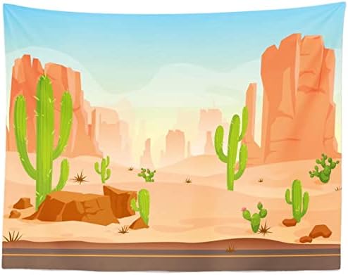 BELECO 7x5ft tkanina crtani film pustinjski kaktus pozadina Wildwest pustinjski put pješčane dine fotografija