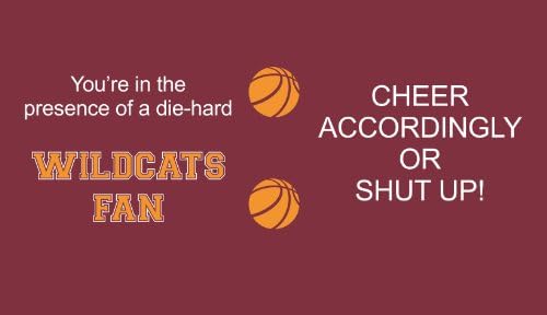Pozdrav bez drveta Wildcats College Basketball Artful Putnik Dvobicionalni hladni šolja sa slamom za višekratnu