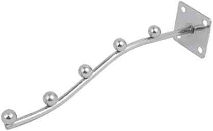X-DREE zidni nosač Waved Waterfall vješalica stalak 5 perle Garment Display Hook(Montaje en pared agitado