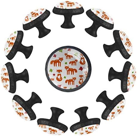 12 komada lisica i listova staklene dugmad za Komode, 1,37 x 1,10 u okruglim kuhinjskim ormarićima za dječiju