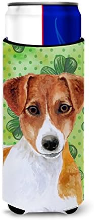 Caroline's Blisures BB9863MUK Jack Russell Terrier St Patrick's Ultra Hugger za tanke limenke, zelena, može