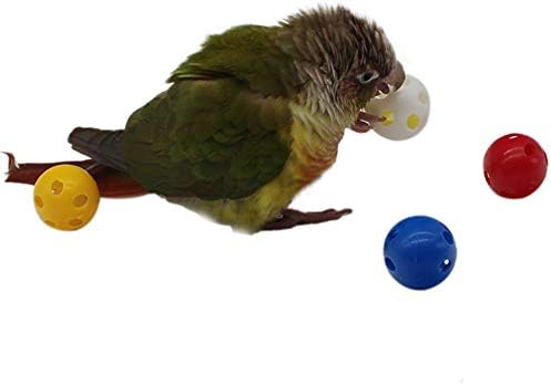 Qbleev 5 pack ptice zvona za žvakanje treninga za igranje, šareni papažni kavez tretirati igračku za Cockatiel