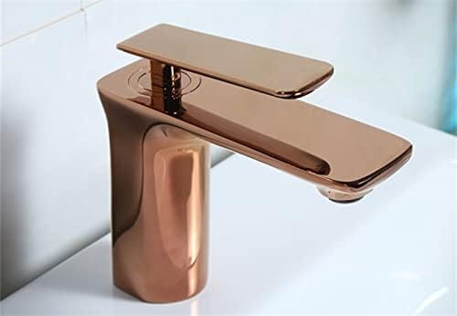 Slavina za umivaonik s kupaonicom Solidna mesingana ruža Zlatna mješalica za sudoper Dodirnite vruću i hladnu