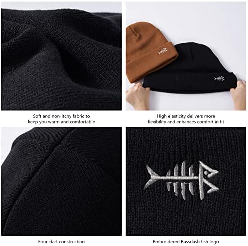 Bassdash Winter Stretchy Plint Beanie HATS meko toplo za muškarce Žene Lagane stilizirane uniteristične
