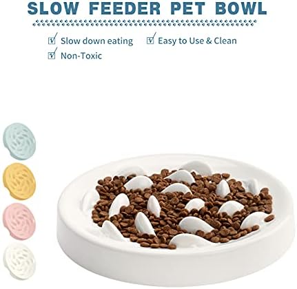Deioxhy posuda za mačke sa sporom hranilicom za usporavanje treninga u ishrani, Zdjela za hranu za pse za