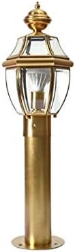 Gjcqzq Pathway Svjetla Europska vanjska svjetiljka za staklenu lampu Vintage bakar IP55 Vodootporni otvor
