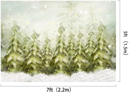 7X5ft božićno drvo pozadine Božić Wonderland pozadina Snowflake Snow Scene Photo rekviziti za djecu novorođenče