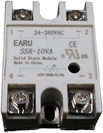 Exongy 1pcs Solid State relej modula SSR-10VA 10A 500K OHM do 24-380V AC SSR Regulator otpora 10Va
