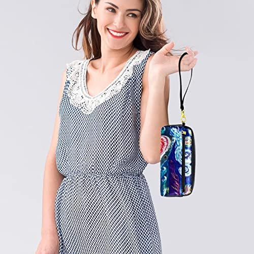 Tbouobt vrećica za šminku Travel Cosmetic torbica torbica torbica sa patentnim zatvaračem, apstraktno umjetničko