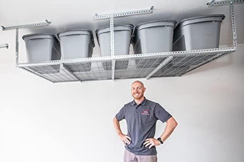 USA nadzemni Regali 2ft x 4ft stropni stalak za garažu za teške uslove rada sa čeličnim podovima u prahu.