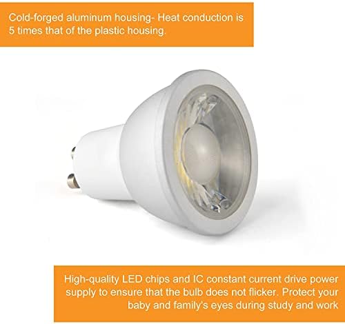 Drart LED sijalice sa napom, Gu10 zamjena LED sijalice sa mogućnošću zatamnjivanja za ugradno osvjetljenje,