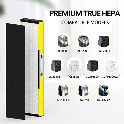 4 Pakovanje FLT5000 True HEPA filter C s zamjenske sijalice kompatibilan sa G-Guardian Air Purniier AC5000,