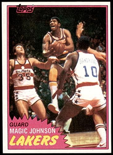 1981 TOPPS 21 Čarobnjak Johnson Los Angeles Lakers NM Lakers Michigan St