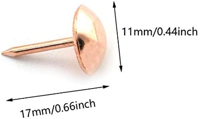 SDTC TECH 100-pakovanje okrugle presvlake za glavu ruža zlatna tonska nameštaj ukrasni pushpins palca za