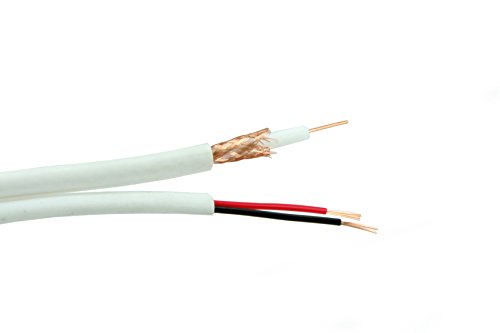 Fivestarcable RG59 Čvrsti goli bakar 1000FT siamski koaksijalni CCTV kabel, ETL je naveo RG59 kombinirani