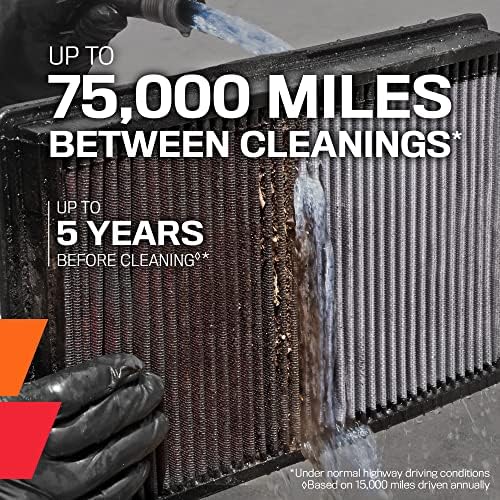K & N Filter za vazduh motora: Višekratnu upotrebu, očistite svakih 75.000 milja, pranje, premium, zamjenski