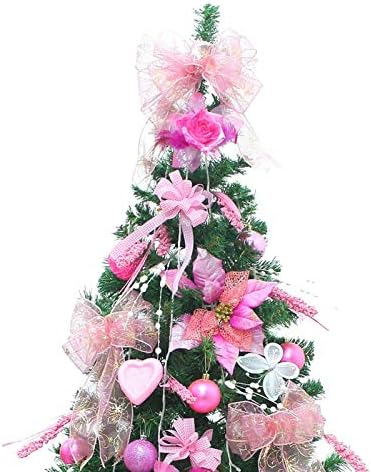 Yumuo Umjetno božićno drvce, luksuzni ukrasi za božićne stablo s metalnim postoljem, za kućni apartman za
