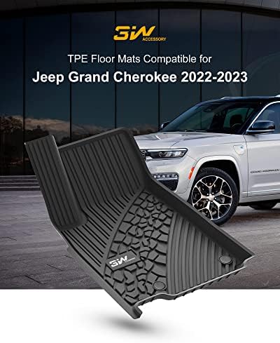 3W podne prostirke kompatibilne za 2022 2023 Jeep Grand Cherokee WL TPE Custom Custom Fit Podni linijski
