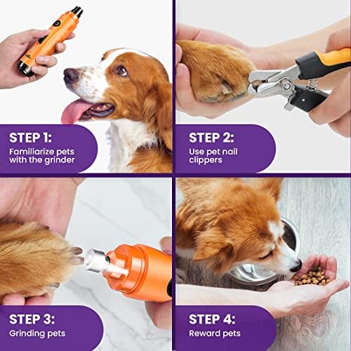 DEELOKI brusilica za pseće nokte sa LED svjetlom nadograđenim 2-brzinskim sigurnim bezbolnim trimerima za